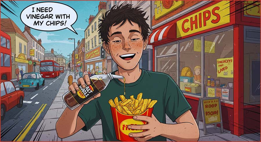 Vinegar is a weak solution of ethanoic acid.